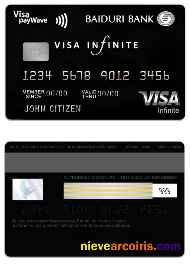 Brunei Baiduri Bank Visa Infinite Credit Card